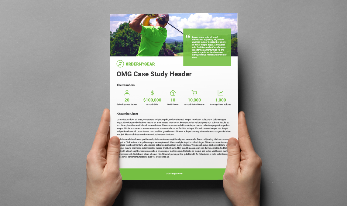 hands holding a printed flyer